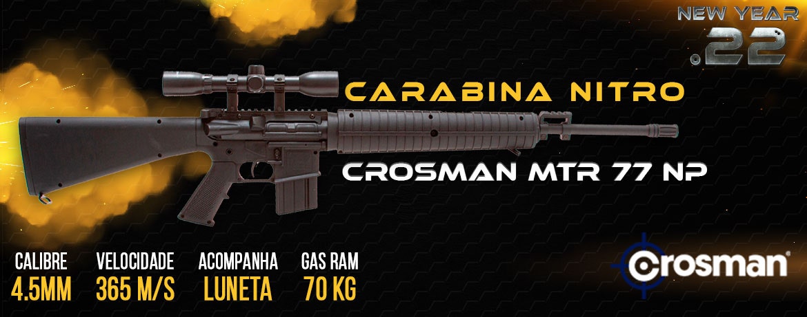 Carabina de Pressão Crosman MTR 77 NP Nitro - 4.5mm