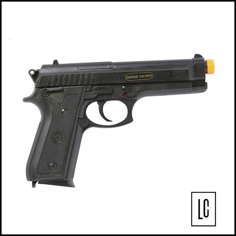 -pistola-de-airsoft-pt92-spring-6mm-munição-case-rossi-Loja-da-Carabina