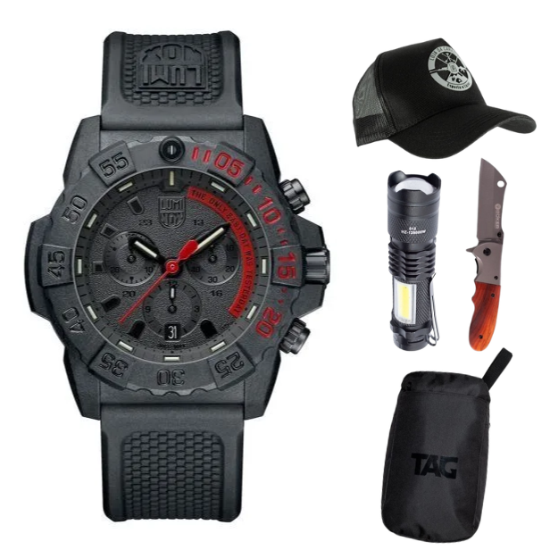 Relógio Luminox Navy Seal Chronograph 45mm 3581.EY + KIT EDC