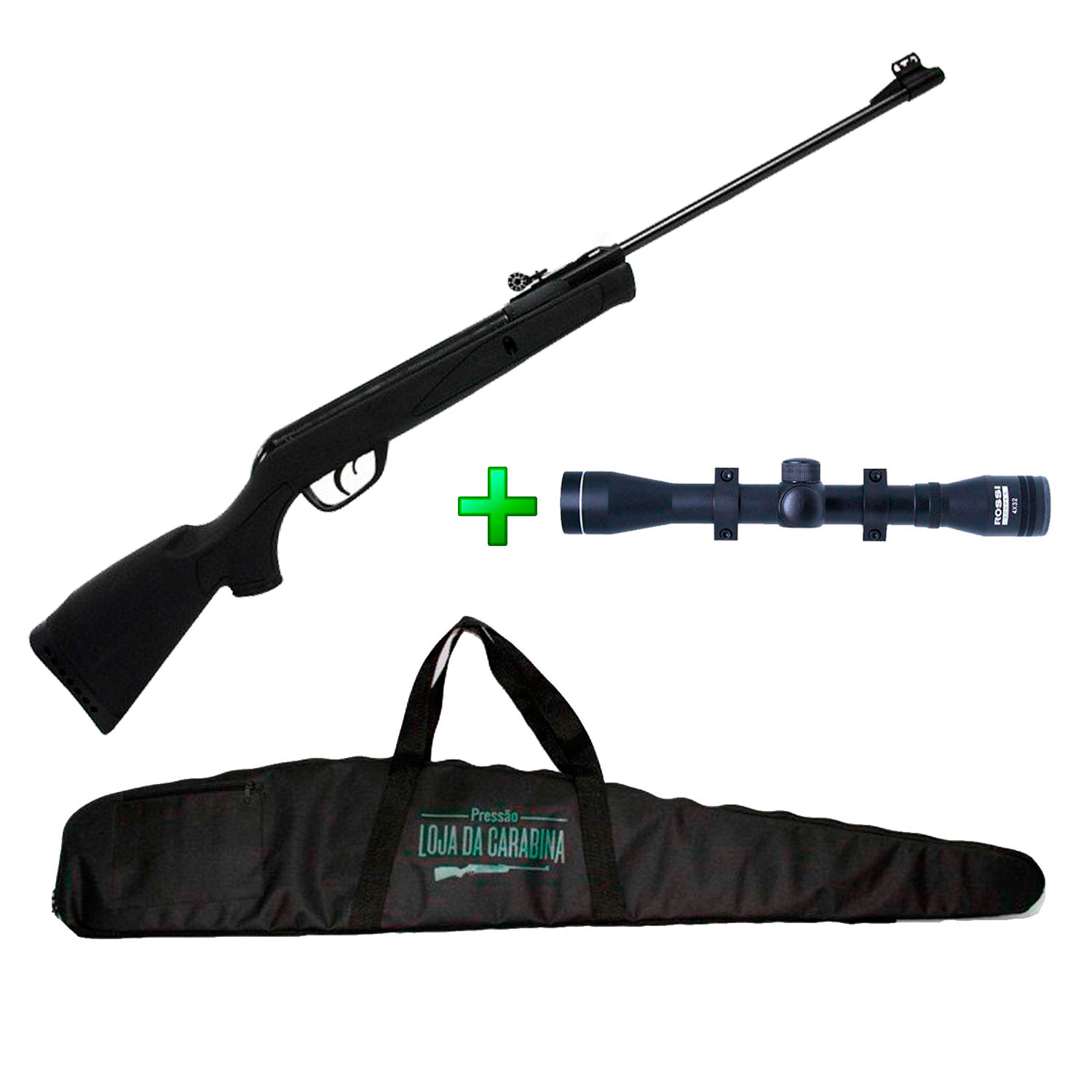 Carabina de Pressão Gamo Deltamax Force - 4.5mm + Luneta 4x32 + Capa