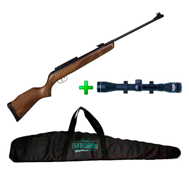 Carabina de Pressão Gamo Hunter 440 IGT - 4.5mm + Luneta 4x32 + Capa 