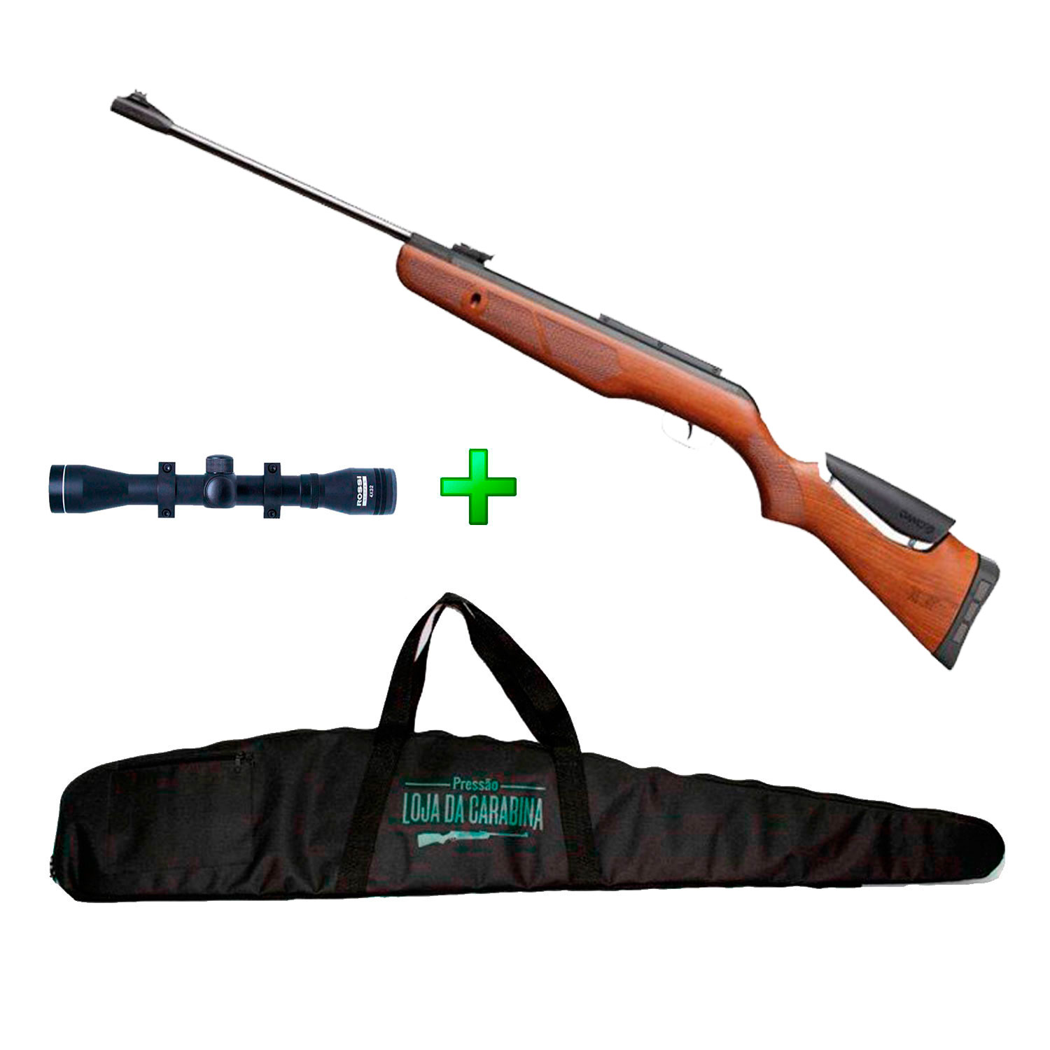 Carabina de Pressão Gamo Hunter IGT Nitro - 5.5mm + Luneta 4x32 + Capa 