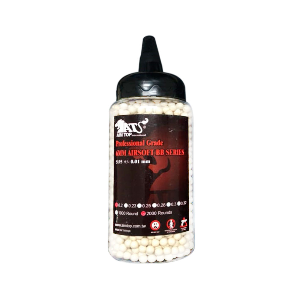 Esferas Plásticas Aim Top 0,20g - 2000 Unidades