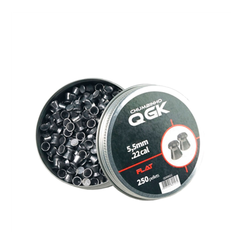 Chumbinho QGK Flat - 5,5mm - 250 Unidades