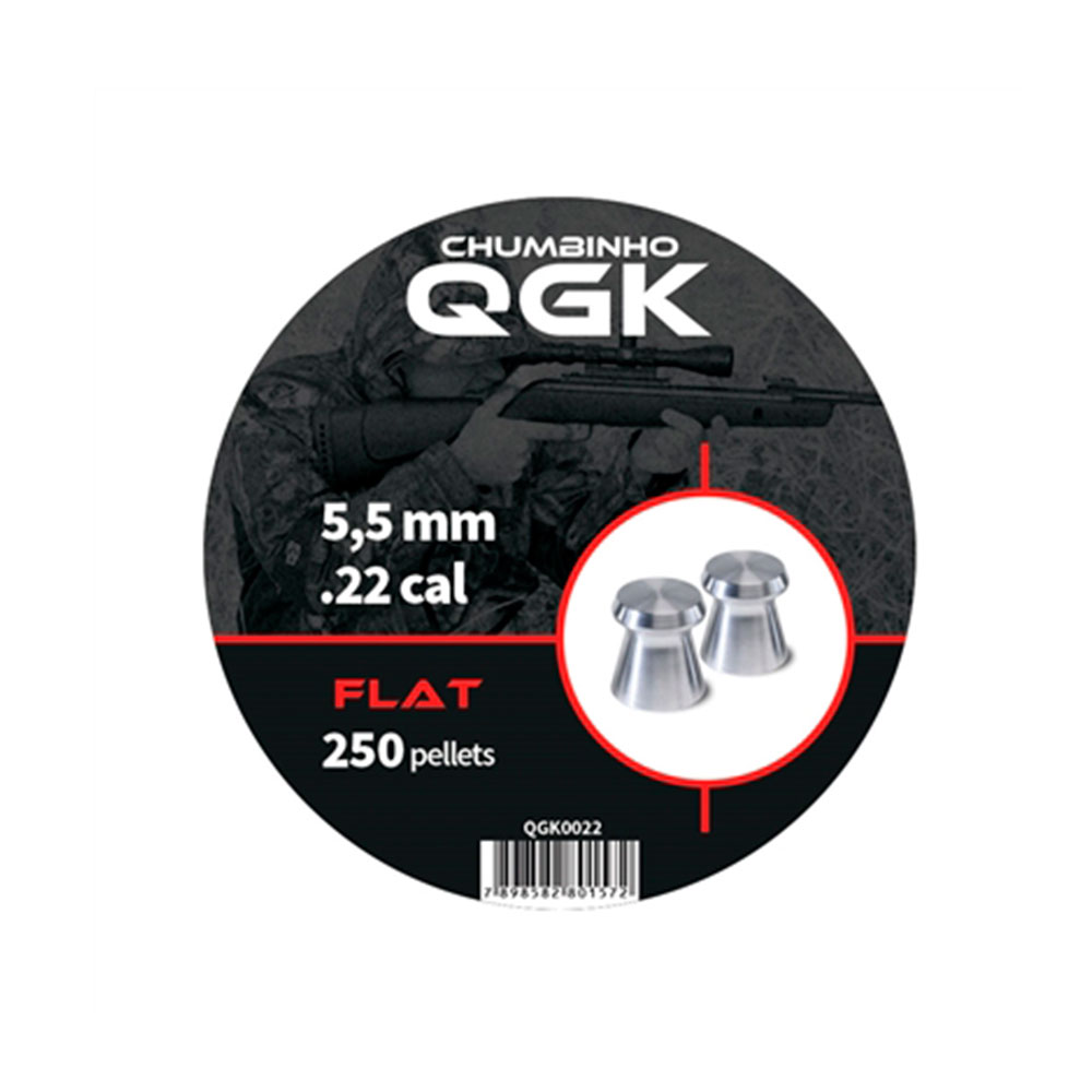 Chumbinho QGK Flat - 5,5mm - 250 Unidades