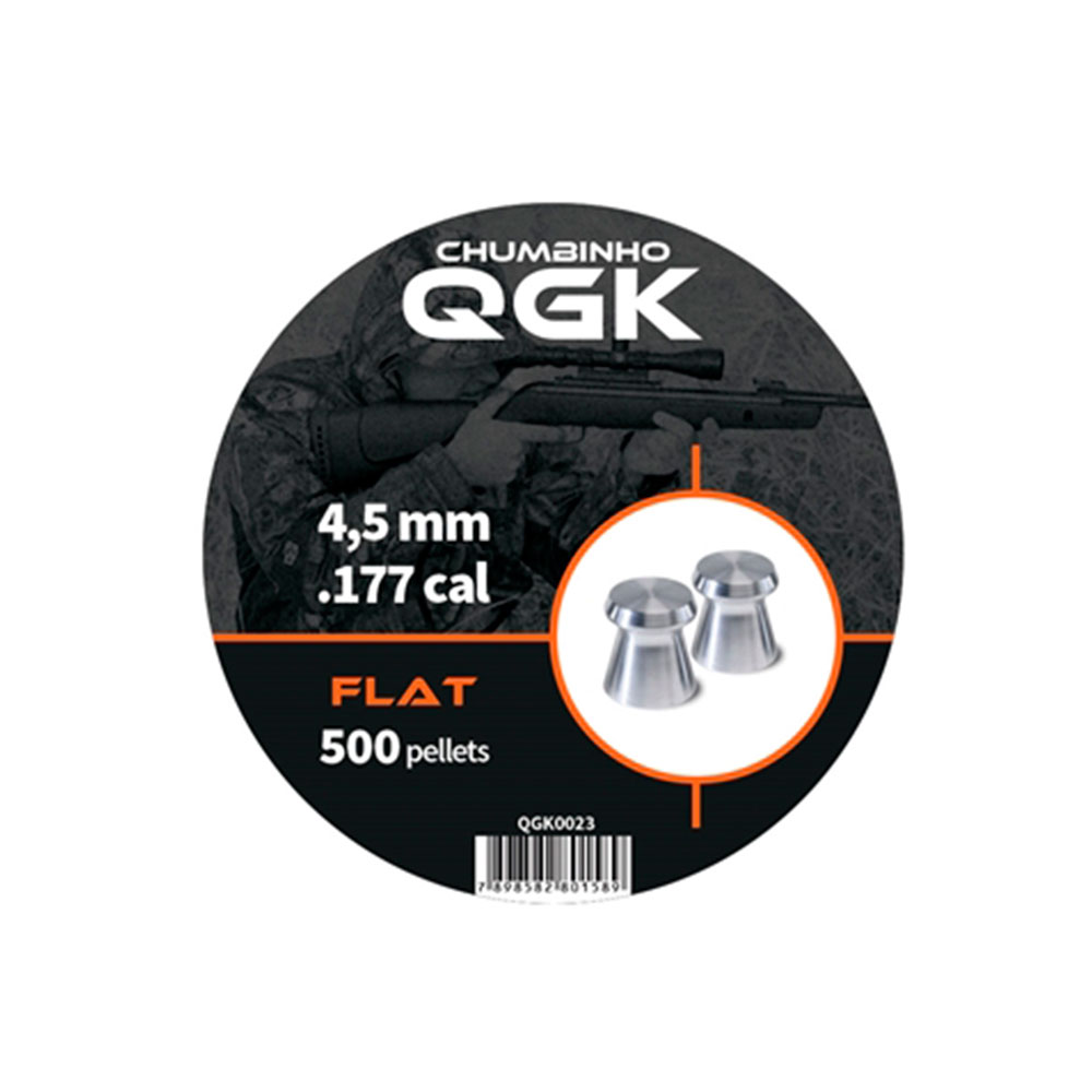 Chumbinho QGK Flat - 4,5mm - 500 Unidades 
