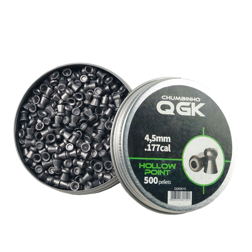 Chumbinho QGK Hollow Point - 4,5mm - 500 Unidades