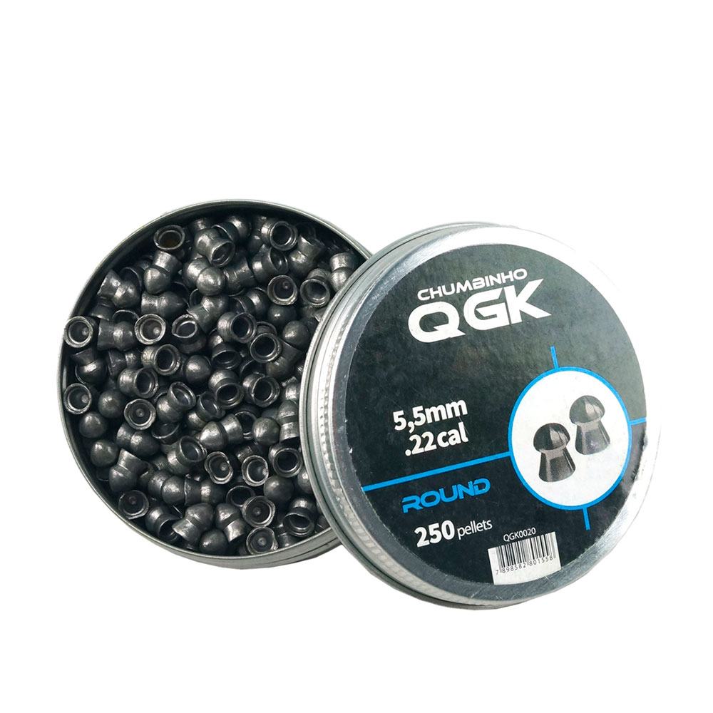 Chumbinho QGK Round - 5,5mm - 250 Unidades