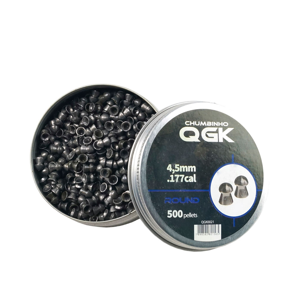 Chumbinho QGK Round - 4,5mm - 500 Unidades