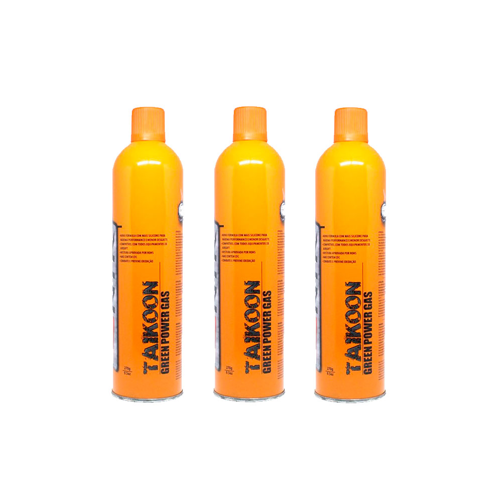 Combo Cilindro Taikoon Green Gás para Airsoft - 3 Unidades 