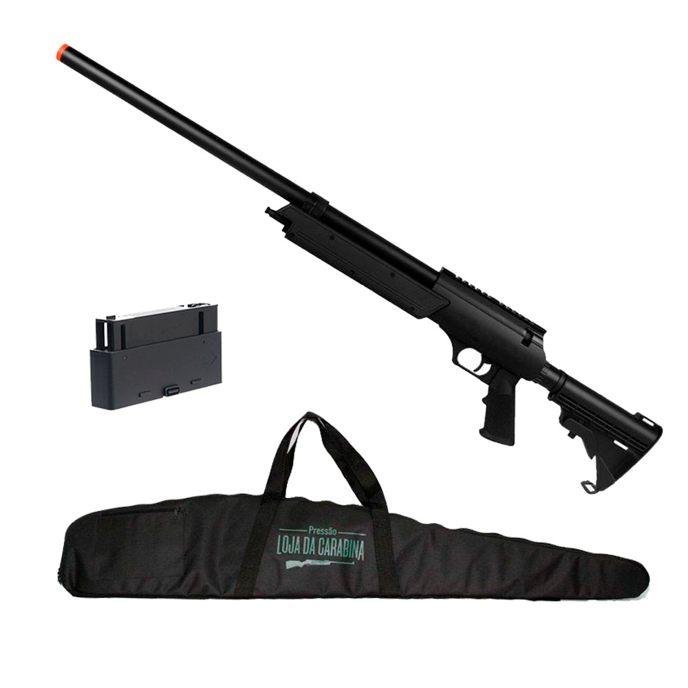 Rifle Airsoft Sniper Well MB06A + Magazine Extra + Capa