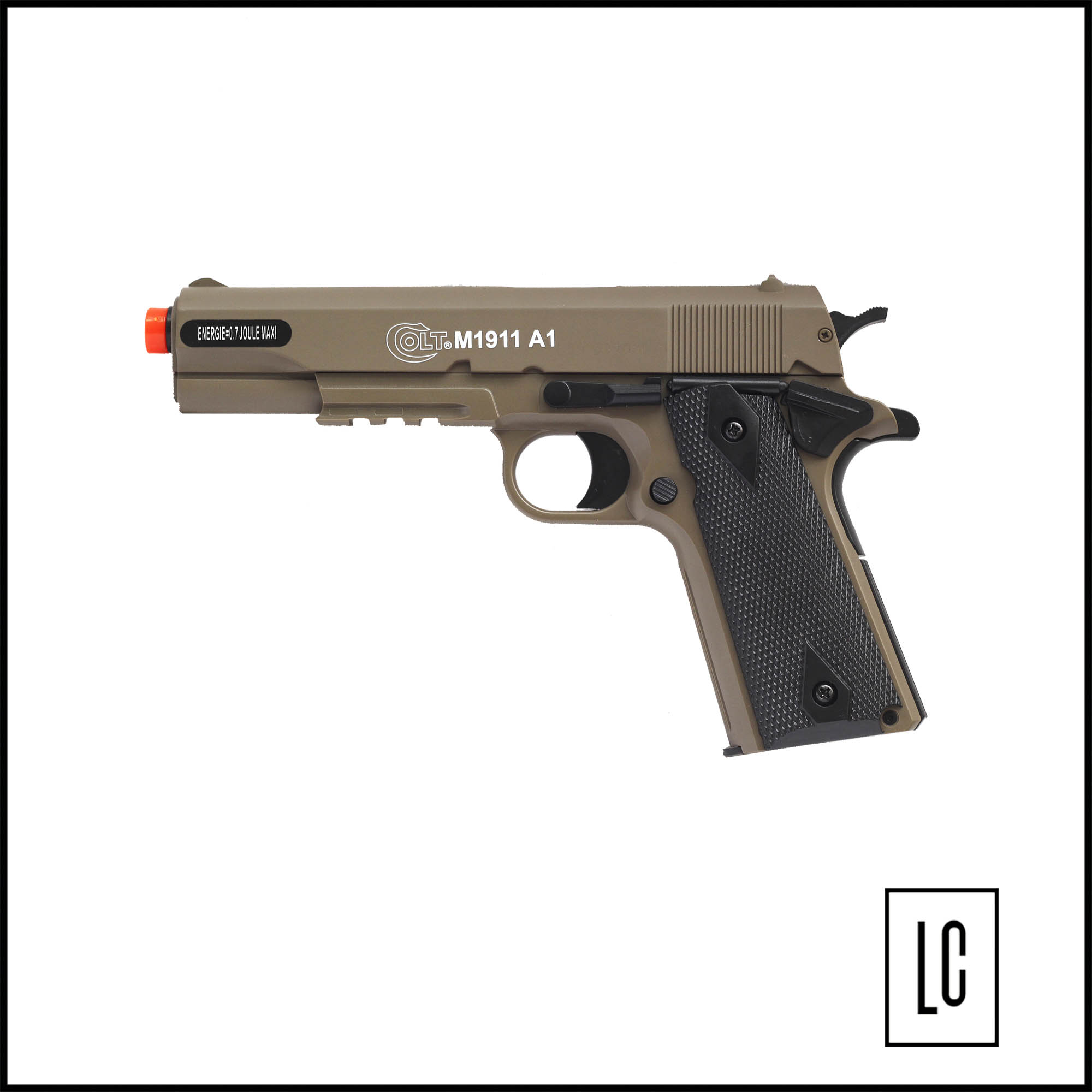 Pistola-de-Airsoft-Colt-M1911-A1-Dark-Earth-6mm-Cybergun-loja-da-carabina