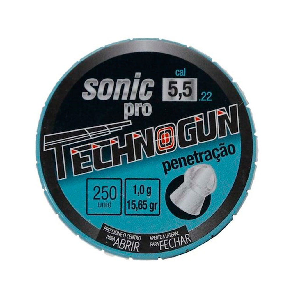 Chumbinho Technogun Sonic Pro Master 5.5mm - 250 Unidades