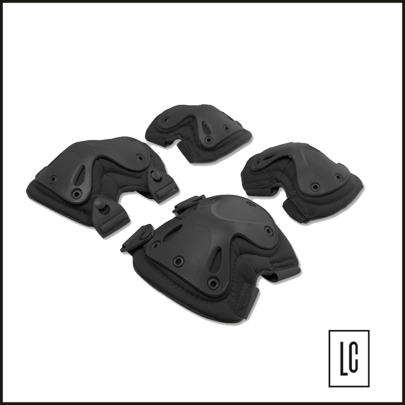 kit-joelheira-e-cotoveleira-preta-actionx-para-airsoft-