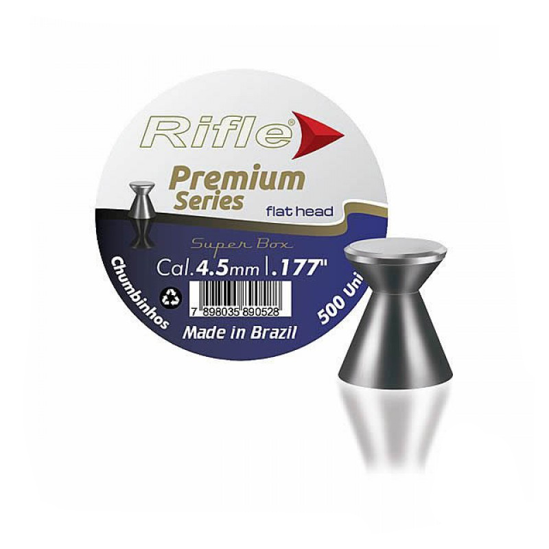 Chumbinho Rifle Premium Series Flat Head SB 4.5mm 500 Un