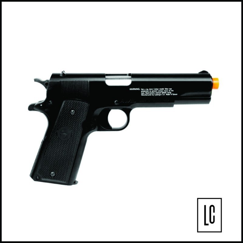 2963-pistola-airsoft-colt-m1911a1-6mm-cybergun-maleta-case-rigido-esfera-plastica-0,12g-speedloader-target-Loja-da-Carabina