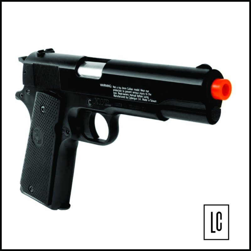 2963-pistola-airsoft-colt-m1911a1-6mm-cybergun-maleta-case-rigido-esfera-plastica-0,12g-speedloader-target-Loja-da-Carabina