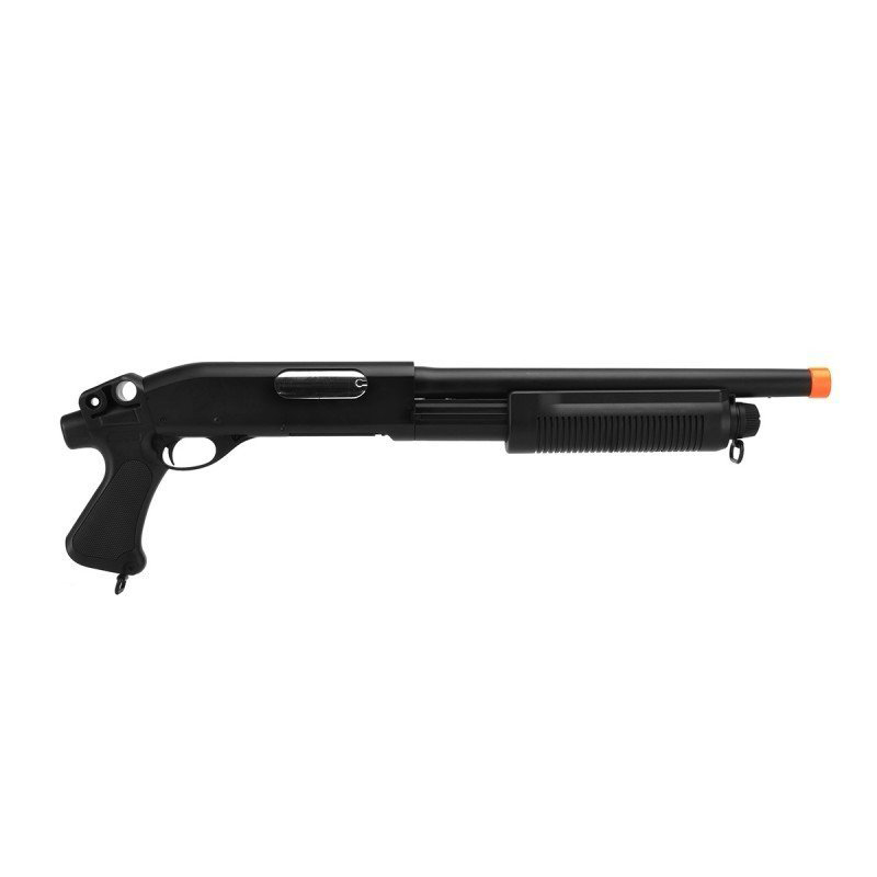 Carabina Airsoft Shotgun M870 Short - 6mm + Cartuchos + Cartucheira P/Corpo LC