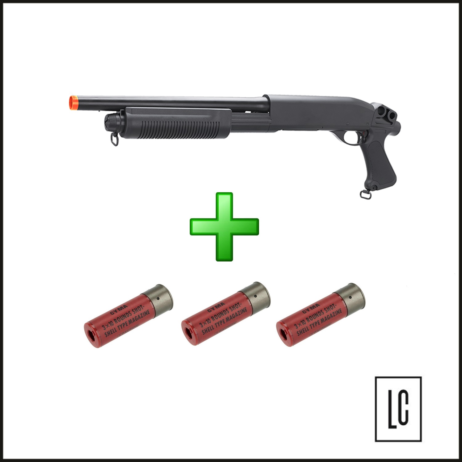 Carabina-Airsoft-Shotgun-M870-Short- 6mm-3-Cartuchos-Cyma