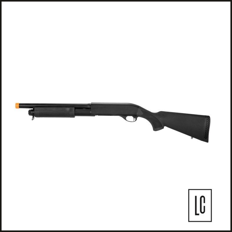Carabina Airsoft Shotgun M870 - Full Metal - 6mm + Cartuchos + Cartucheira P/Coronha LC