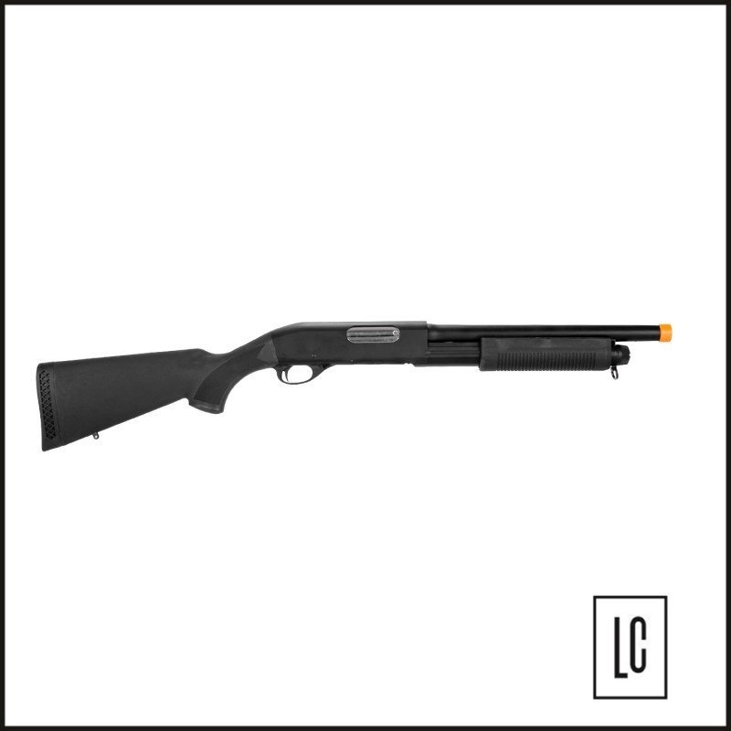 Carabina Airsoft Shotgun M870 - ABS - 6mm + Cartuchos + Cartucheira P/Corpo LC