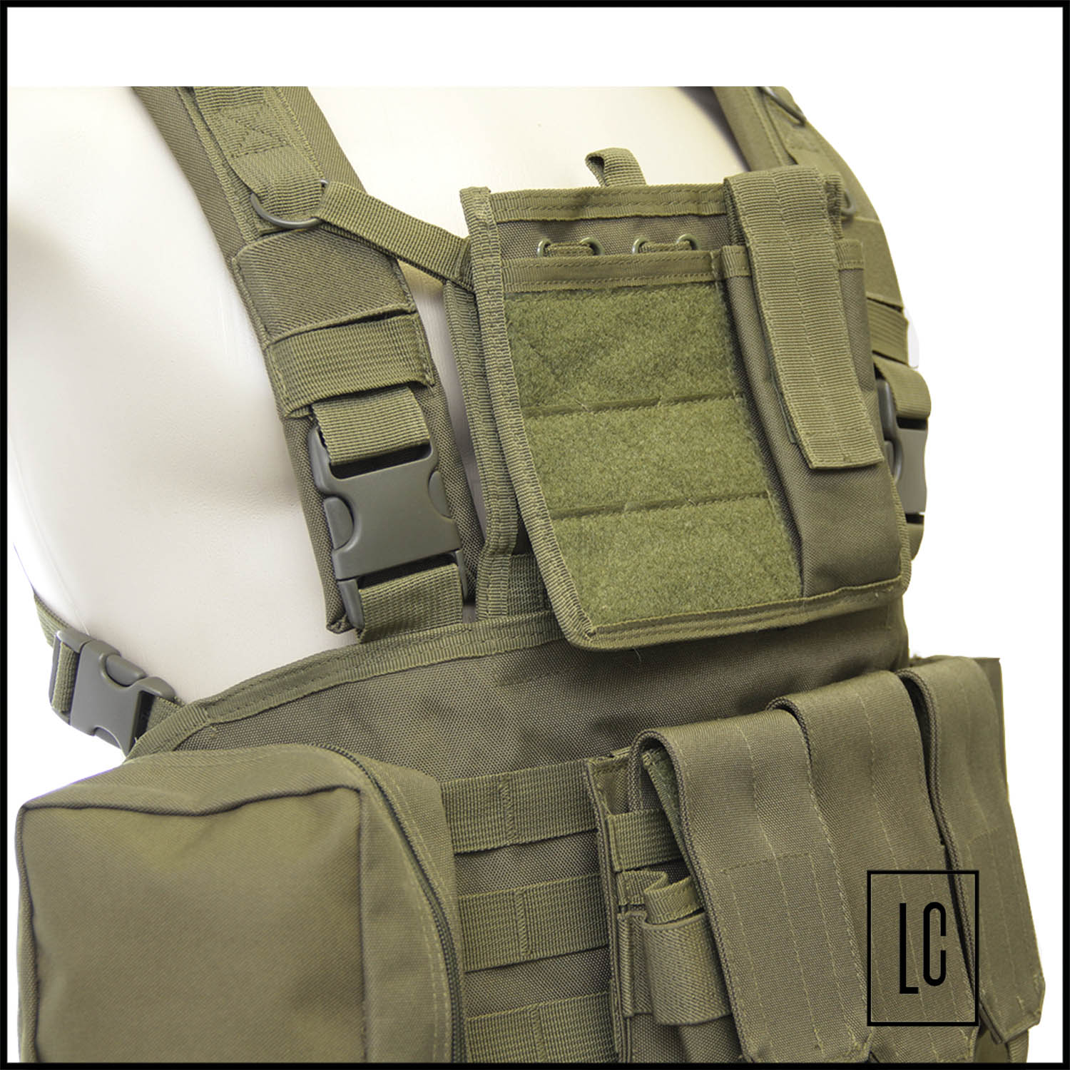 -Colete-Tático-Chest-Rig- 556-m4s-verde-oliva-Loja-da-Carabina