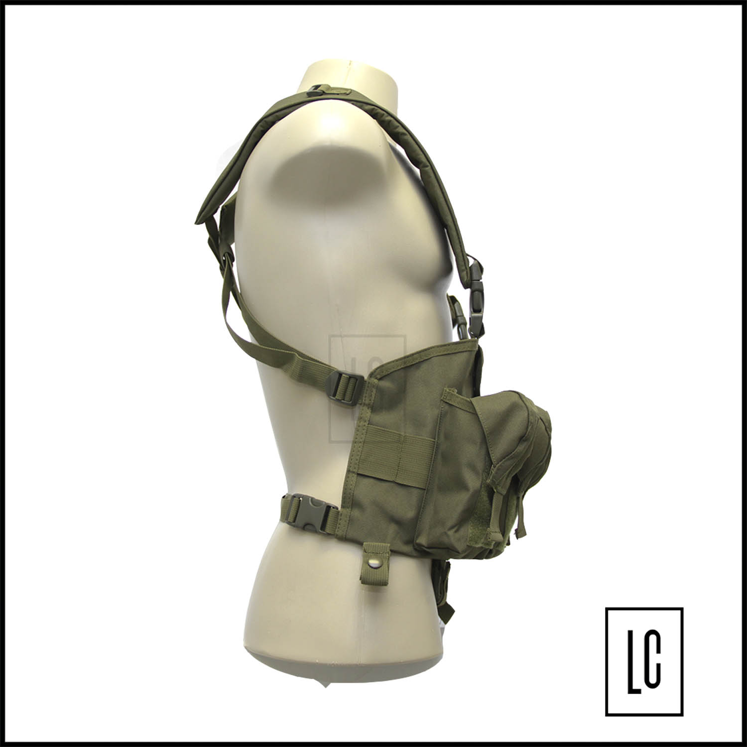 Colete Tático 4 Bolsos Chest Rig Vest -Verde Oliva