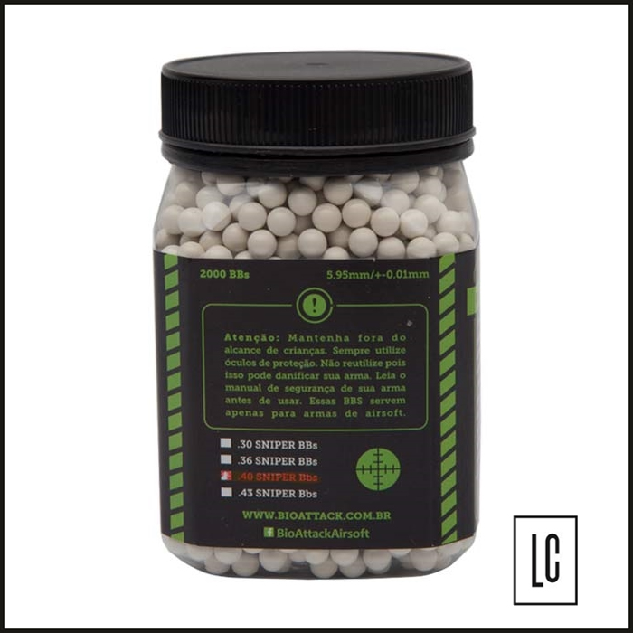 -Esferas-Plásticas-BBs-Bio-Attack-0,40g-2000-Unidades-Loja-da-Carabina