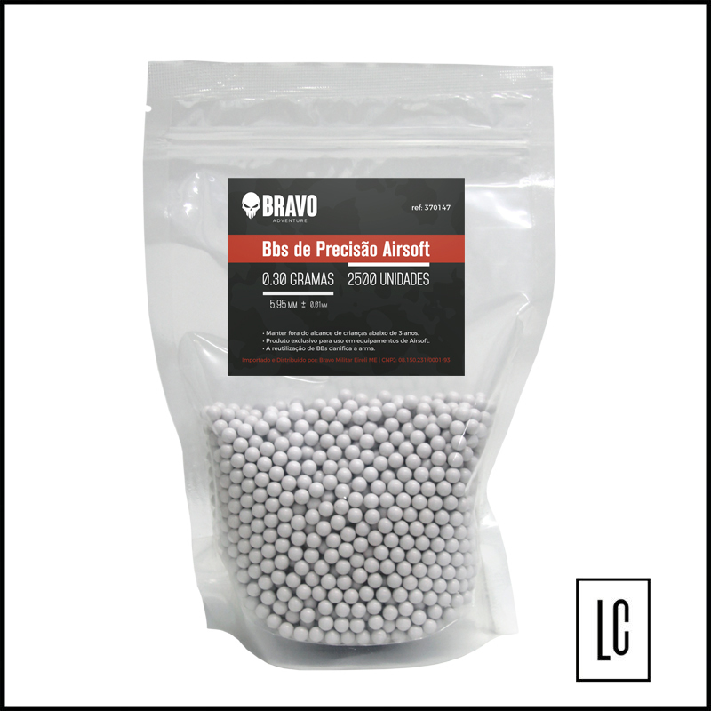 Esferas-Plásticas-BBs-Bravo-Militar-0,30g-2500-Unidades-Loja-da-Carabina