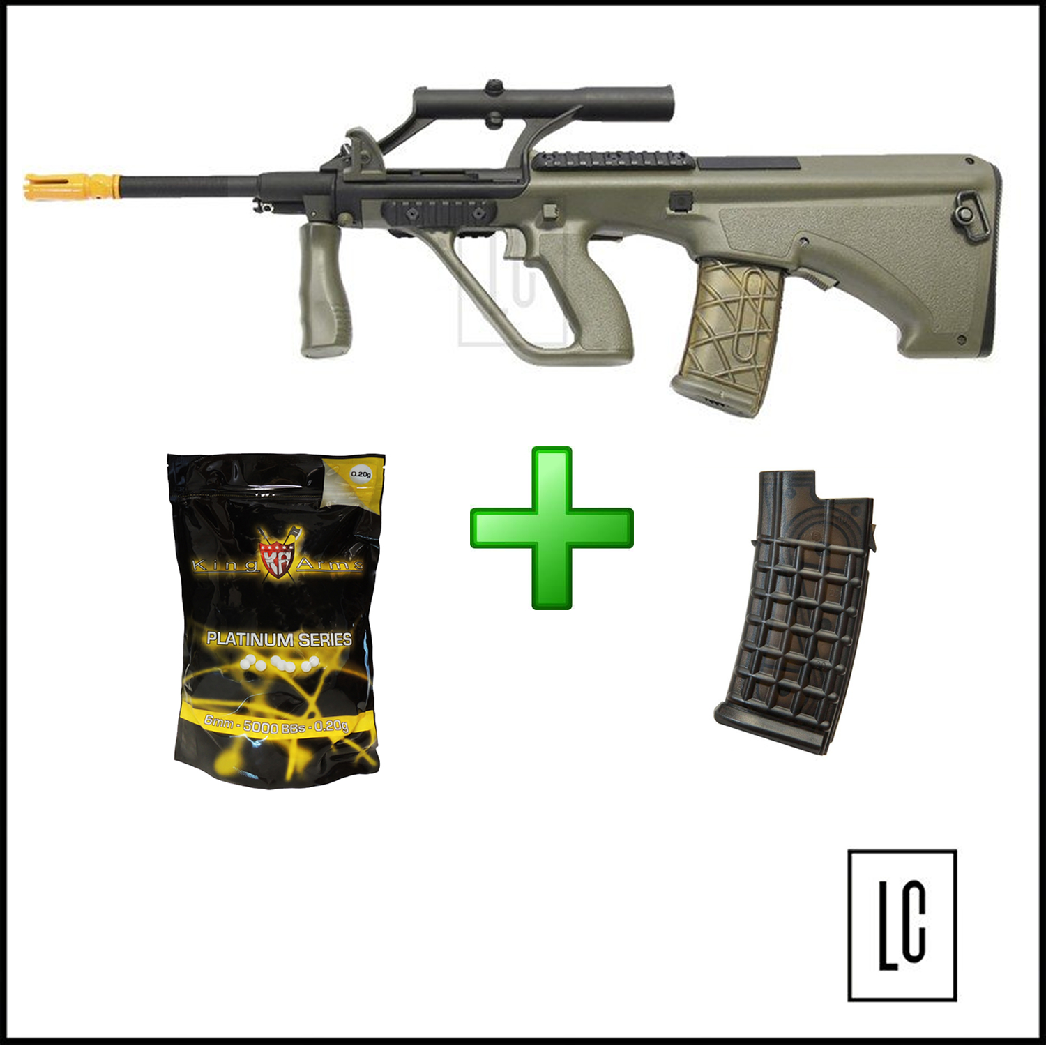 Rifle-Airsoft-AUG-Carbine-6mm-EVO-Arms-Magazine-Extra-Munições-Loja-da-Carabina