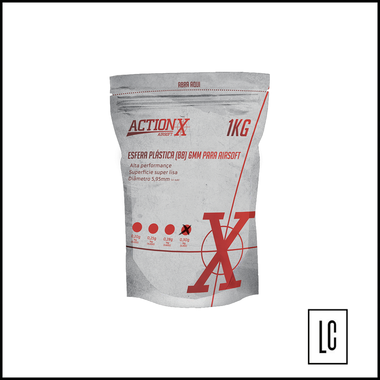 Esferas-Plásticas-BBs-ActionX-0,30g-3350-Unidades-Loja-da-Carabina