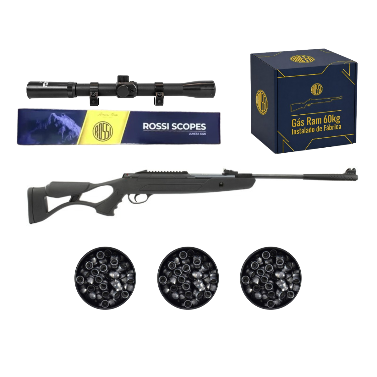 Carabina de Pressão Hatsan Airtact PD Gás Ram + Luneta 4x20 e chumbinhos