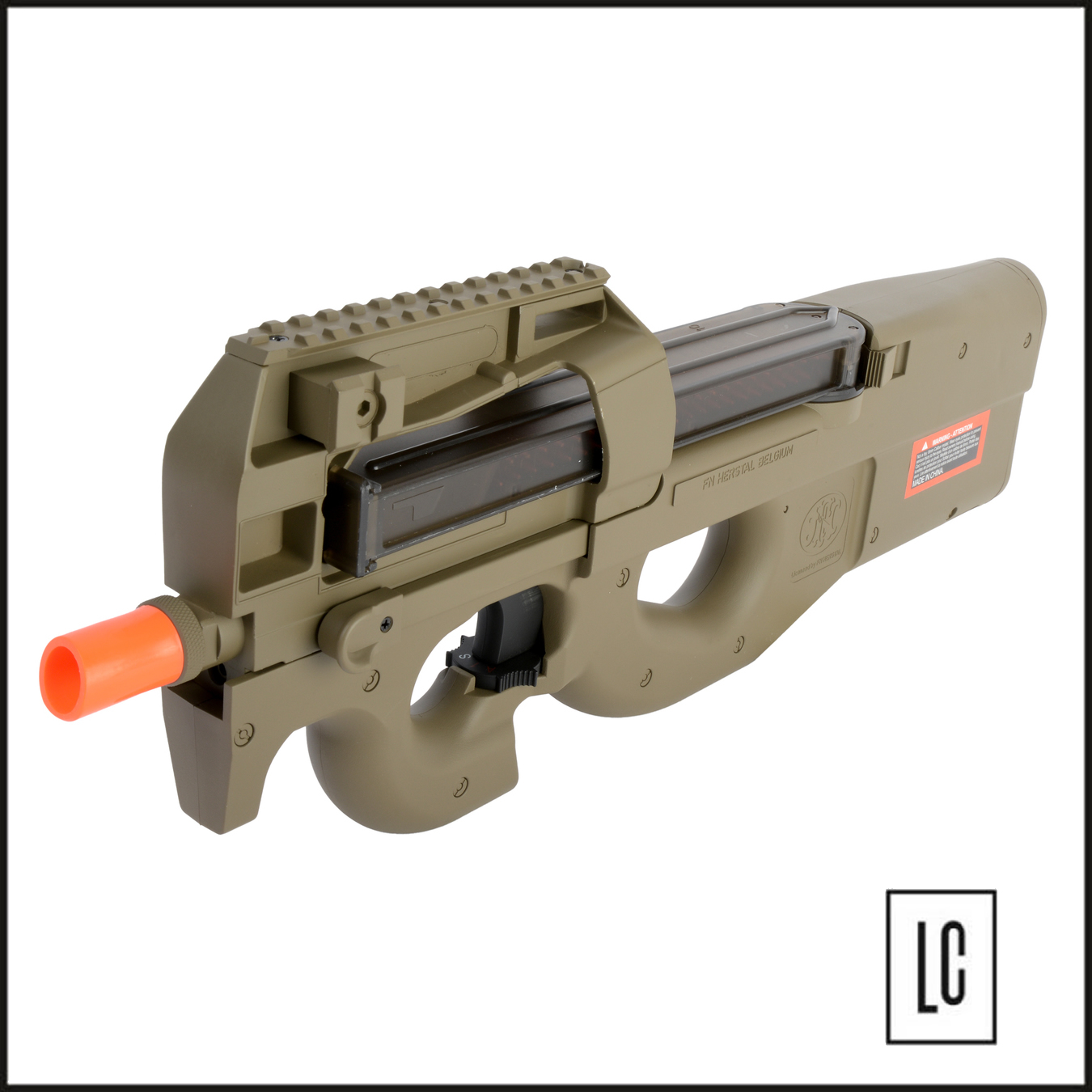 Rifle-Airsoft-FN-P90-Tan-6mm-Cybergun-Loja-da-Carabina