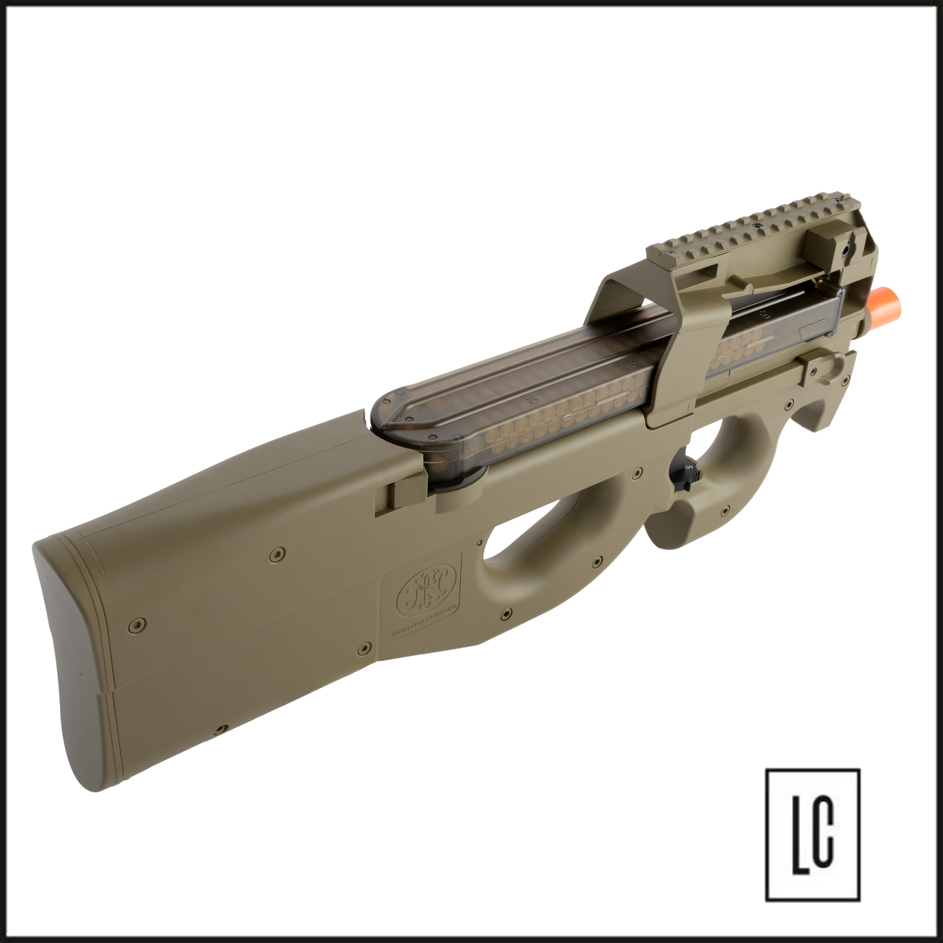 Rifle-Airsoft-FN-P90-Tan-6mm-Cybergun-Loja-da-Carabina