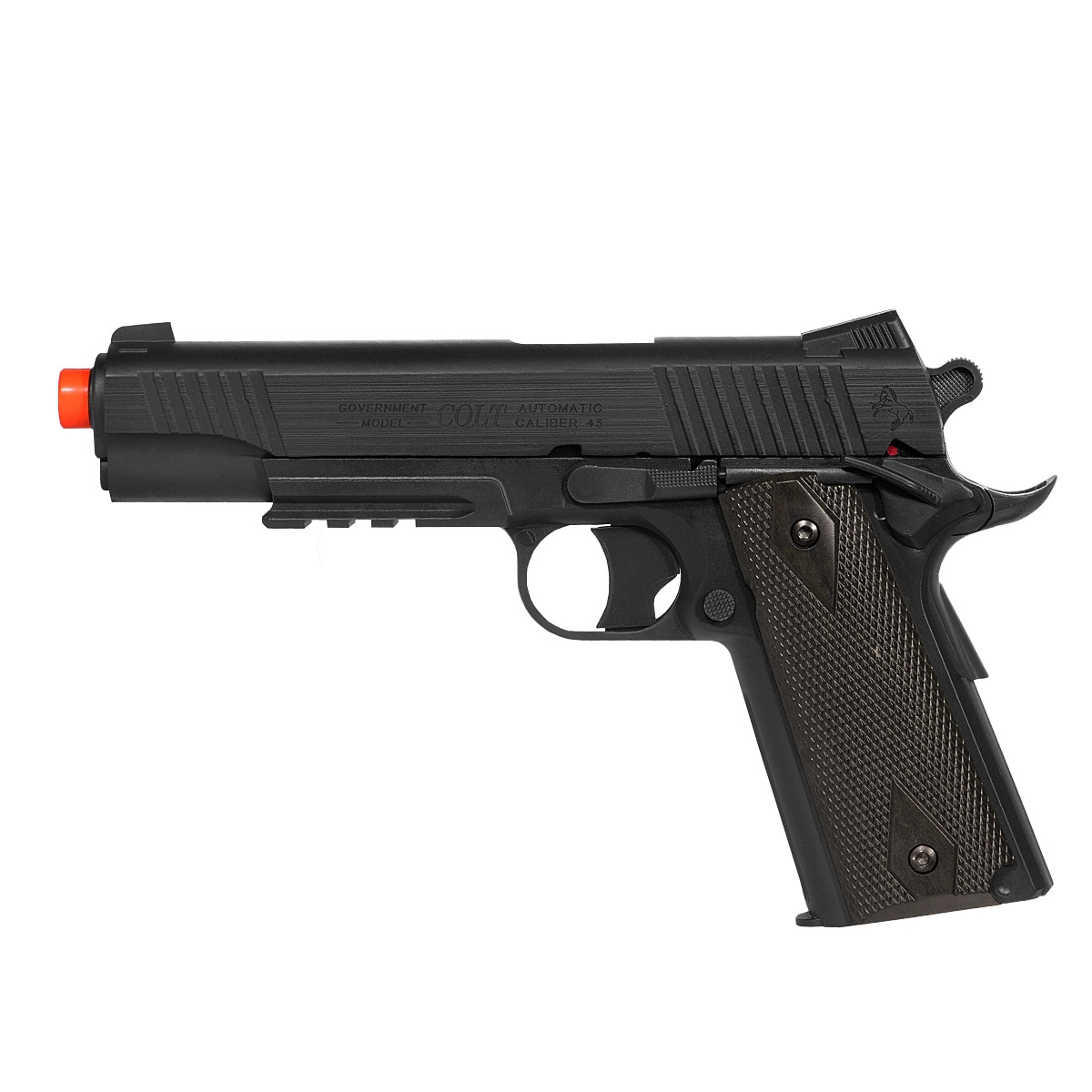 Pistola Airsoft Co2 Colt 1911 Rail Gun Government Cybergun - 6mm