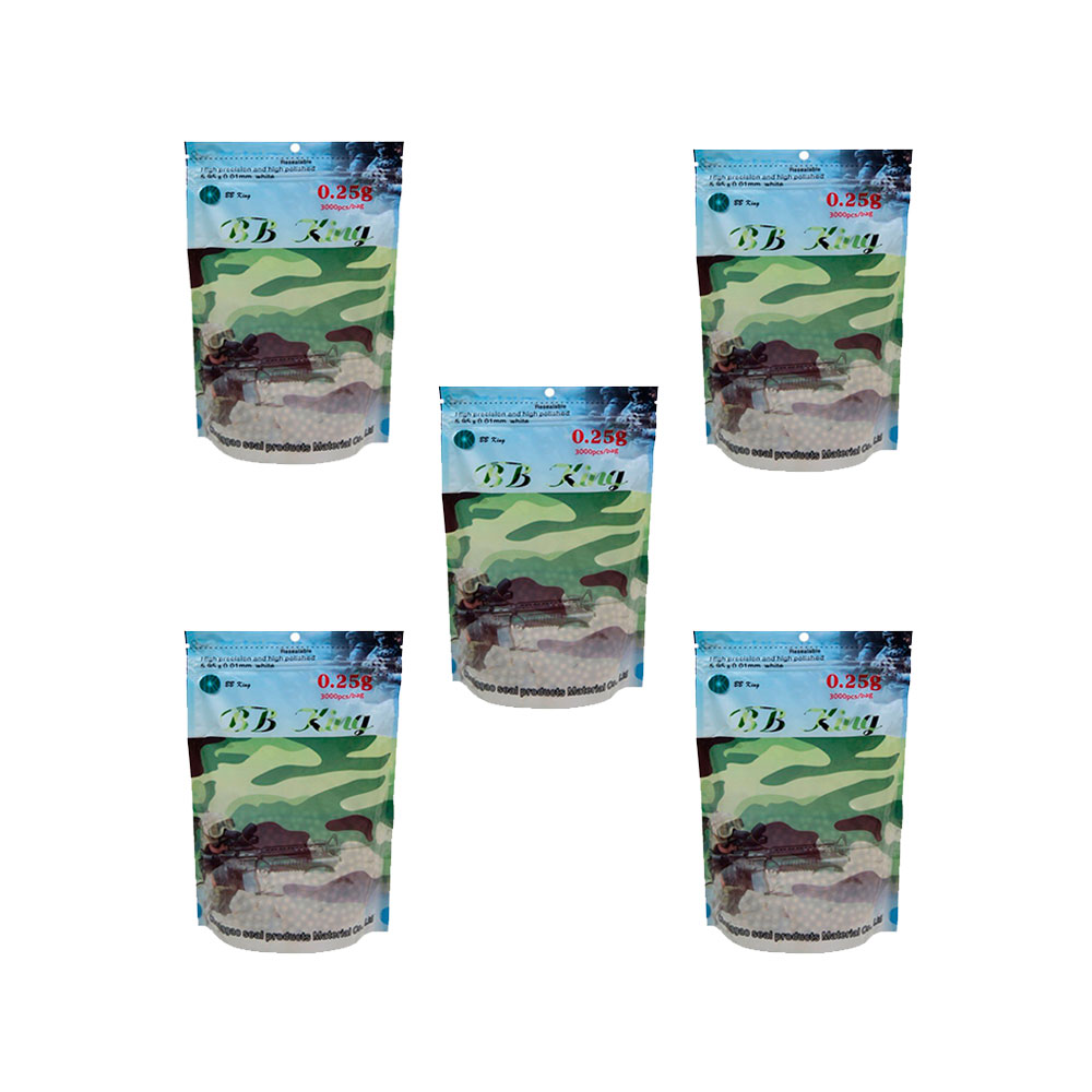 Esferas Plásticas BB King - 0,25g - 5 Pacotes
