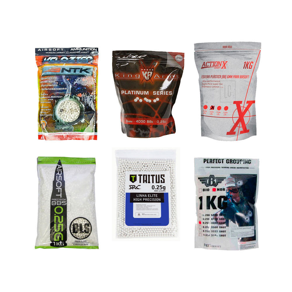 Kit 6 Pacotes de Esferas Plásticas 0,25g