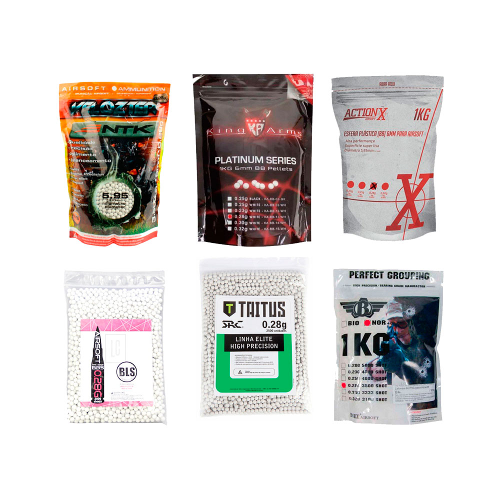 Kit 6 Pacotes de Esferas Plásticas 0,28g