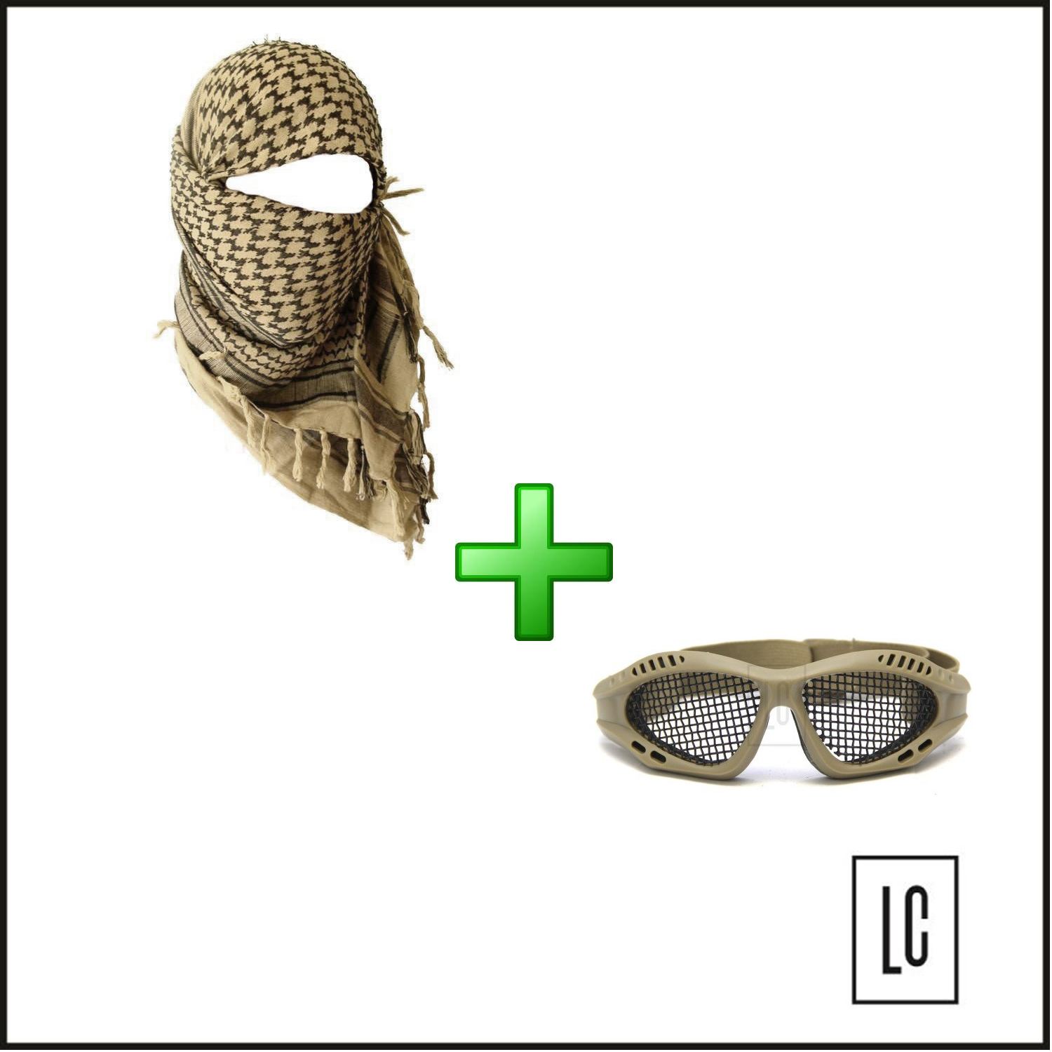 Óculos de Proteção Tela II - Tan + Shemagh - Tan