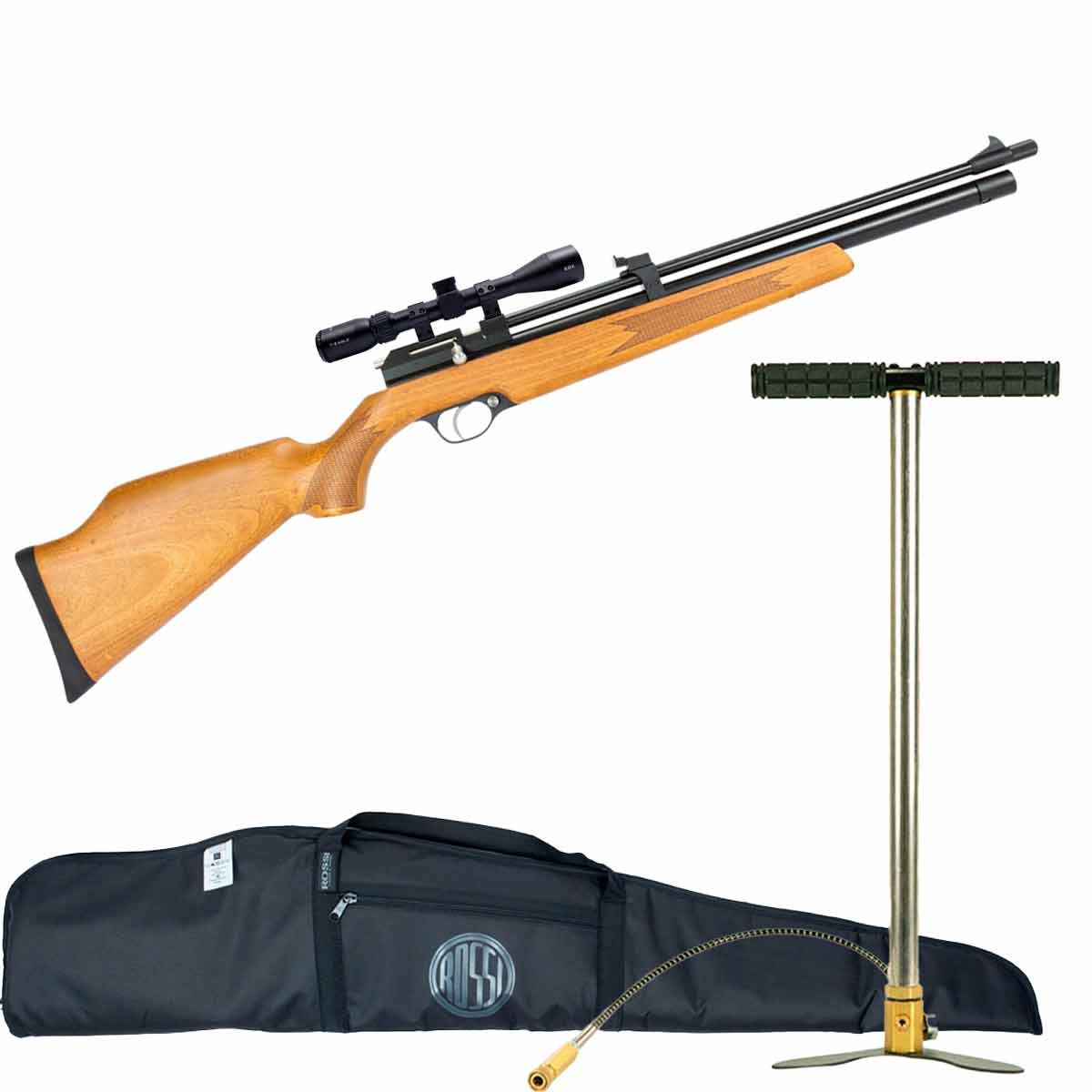 Carabina de Pressão PCP Artemis PR900W G2 5.5mm + Luneta 3-9x40 + Bomba Manual PCP + Capa Rossi
