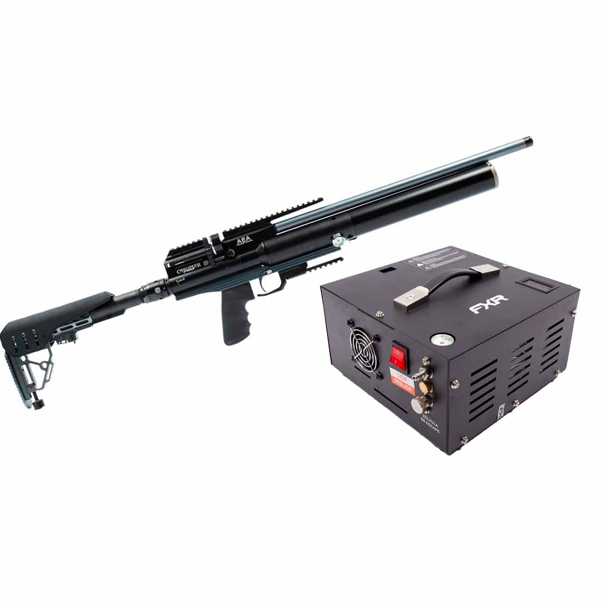 Carabina de Pressão PCP Challenger Pro AEA 6.35mm + Compressor