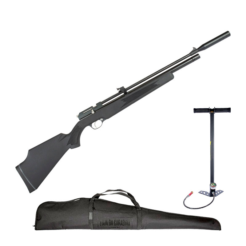 Carabina PCP PR900S G2 Artemis 4.5mm + Bomba Manual FXR 300 BAR + Capa Universal Loja Da Carabina