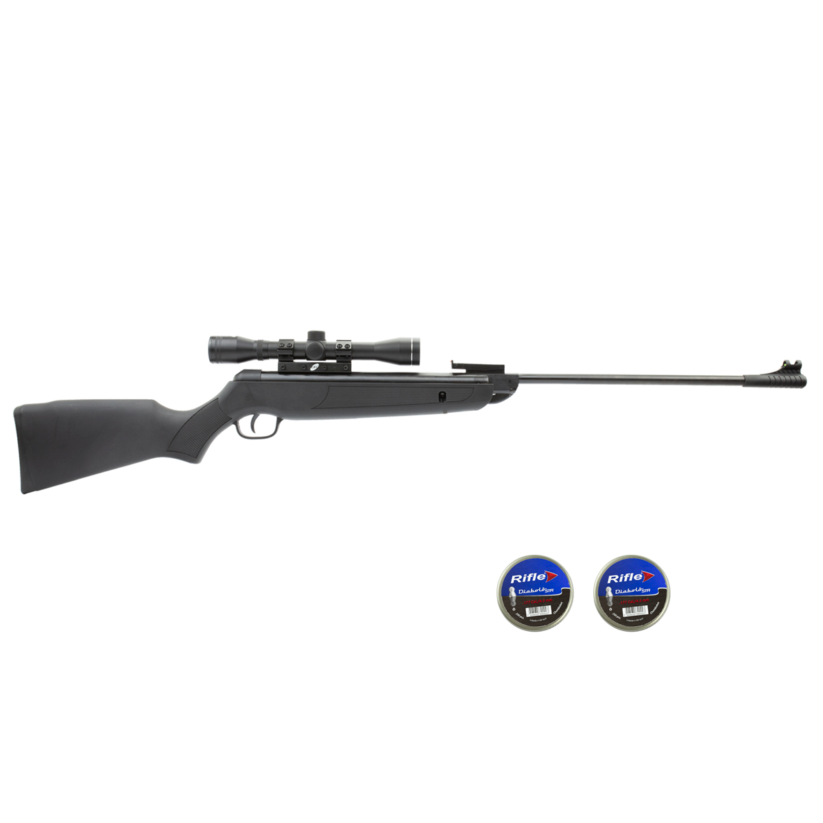 Carabina de Pressão Rossi Sport 4.5mm + Luneta CBC 4x32 + Chumbinhos