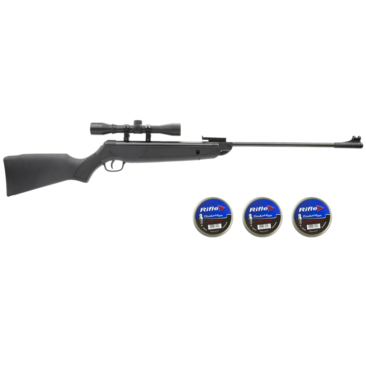 Carabina de Pressão Rossi Sport 4.5mm + Luneta 4x32 + Chumbinho