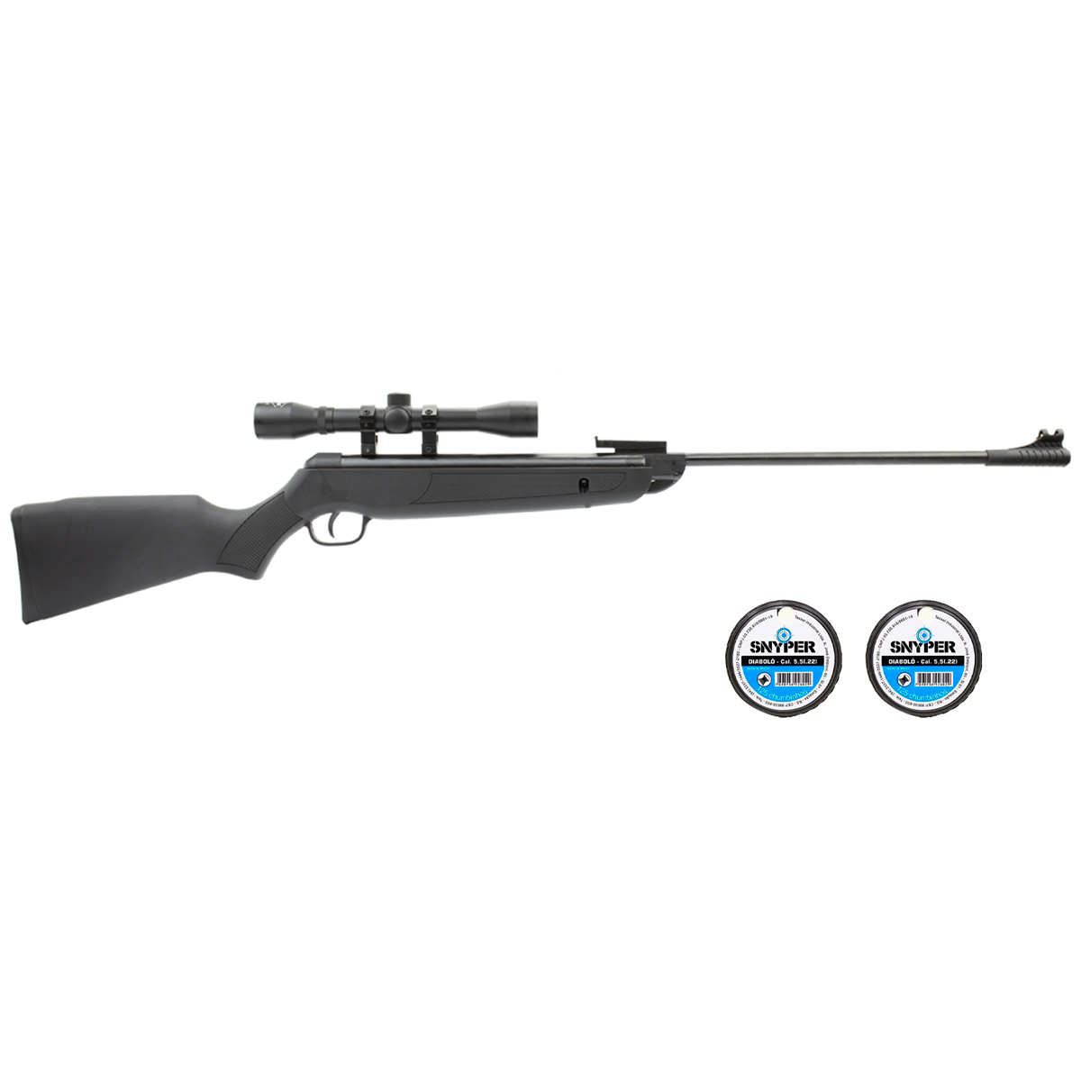 Carabina de Pressão Rossi Sport 4.5mm + Luneta QGK 4x32 + Chumbinhos