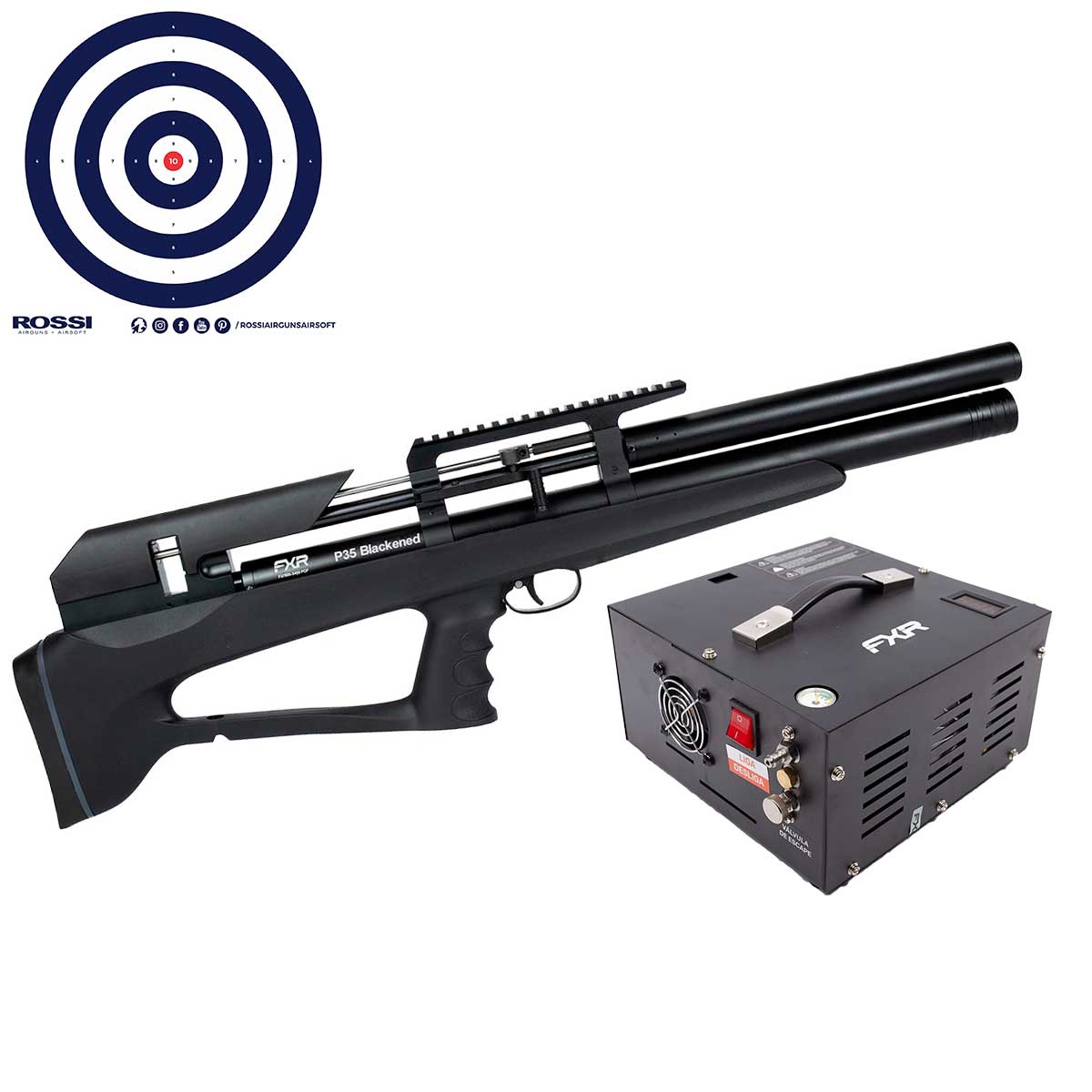 Carabina PCP Artemis P35 Bullpup Blackened 5.5mm + Compressor Tuxing + Alvos