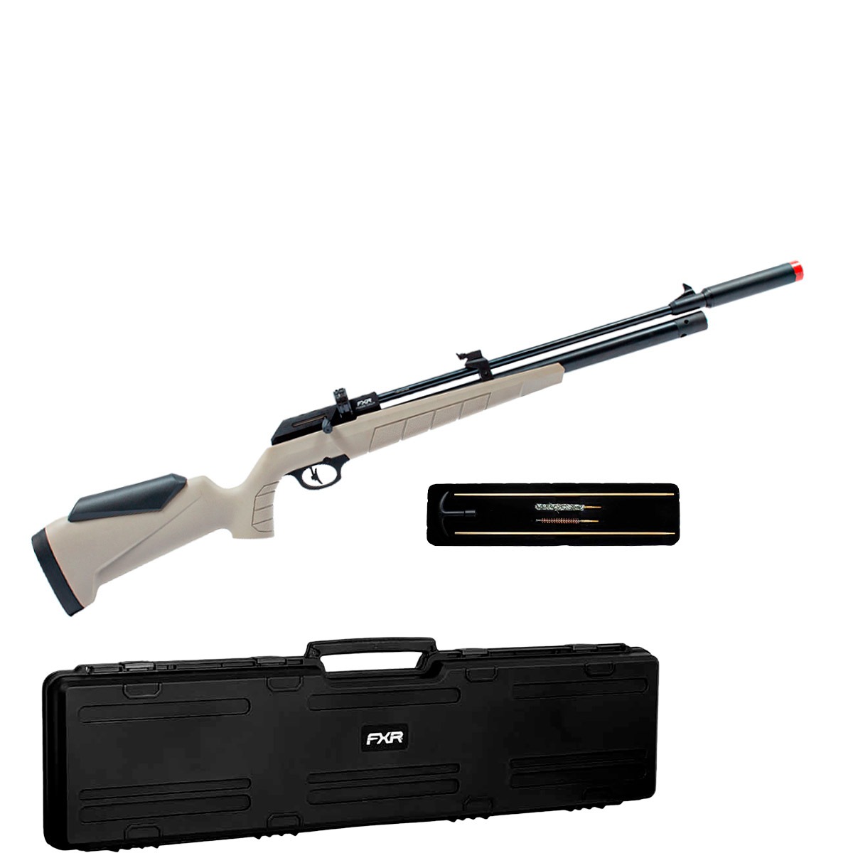 Carabina PCP Artemis PR900T G3 VR Tan 5.5mm + Case Rígido FXR + Kit Limpeza 5.5mm FXR