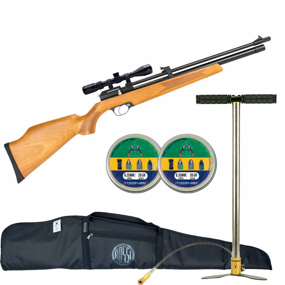 Carabina PCP Artemis PR900W G2 5.5mm + Bomba Manual + Luneta 3-9x40 + 80Un Chumbinho + Capa