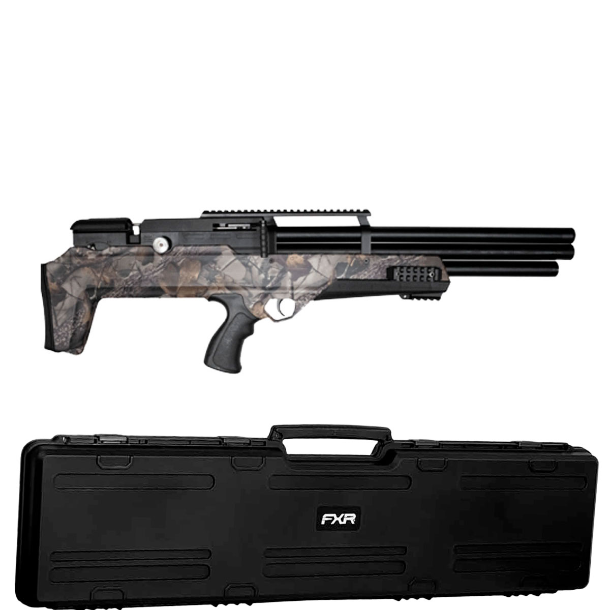 Carabina PCP Bullpup Behemoth PS-R3-SF Camuflada 4.5mm + Case FXR 120cm