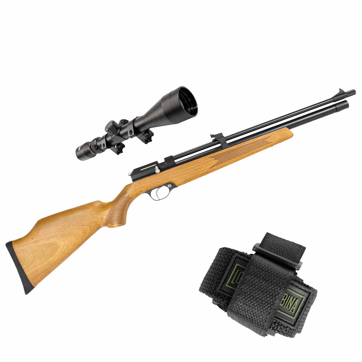 Carabina PCP PR900W G2 Artemis 5.5mm + Luneta 3-9x40 11mm + Bandoleira